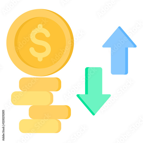Cash Flow Flat Icon