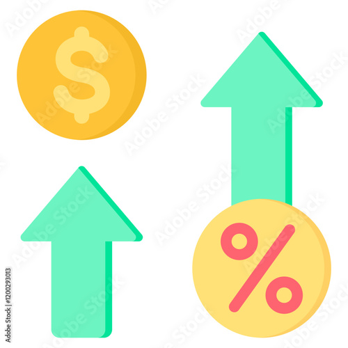 Compound Interest Flat Icon