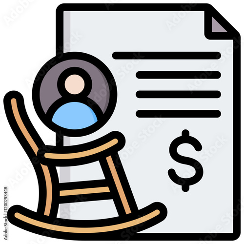 Individual Retirement Account Outline Color Icon