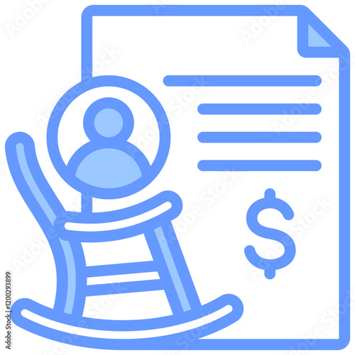 Individual Retirement Account Blue Icon