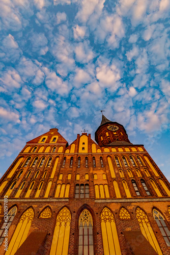 Kaliningrad, Kaliningrad Region Russia, May 16, 2022 Top view of the Cathedral on the island of Kant in summer photo