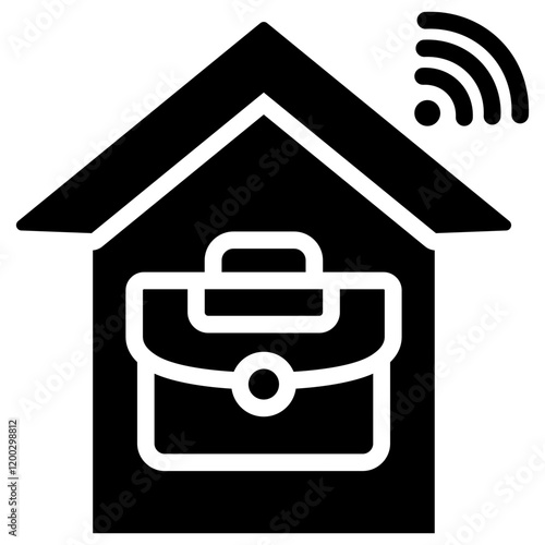 Remote Work Glyph Icon
