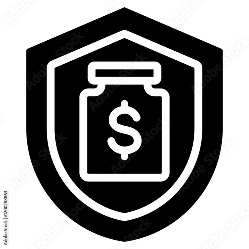 Saving Glyph Icon