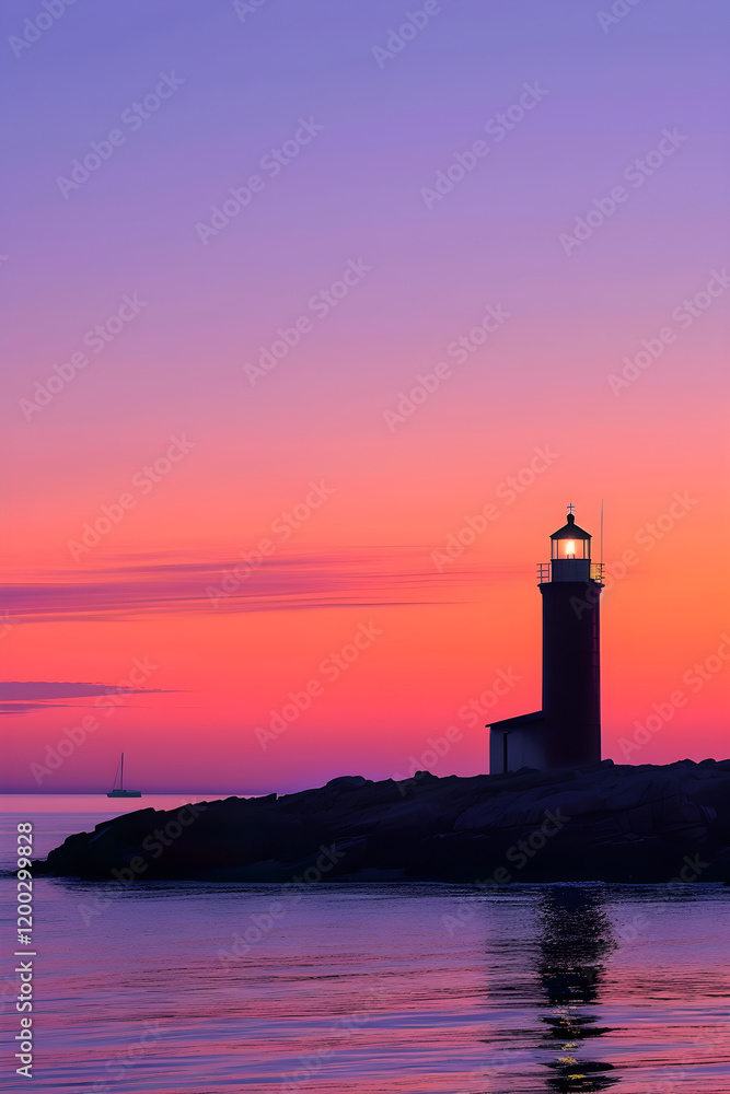 Breathtaking Sunset over the Lighthouse: A Beacon of Hope Amid the Shadows Breathtaking Sunset over the Lighthouse: A Beacon of Hope Amid the Shadows