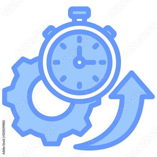 Efficiency Blue Icon