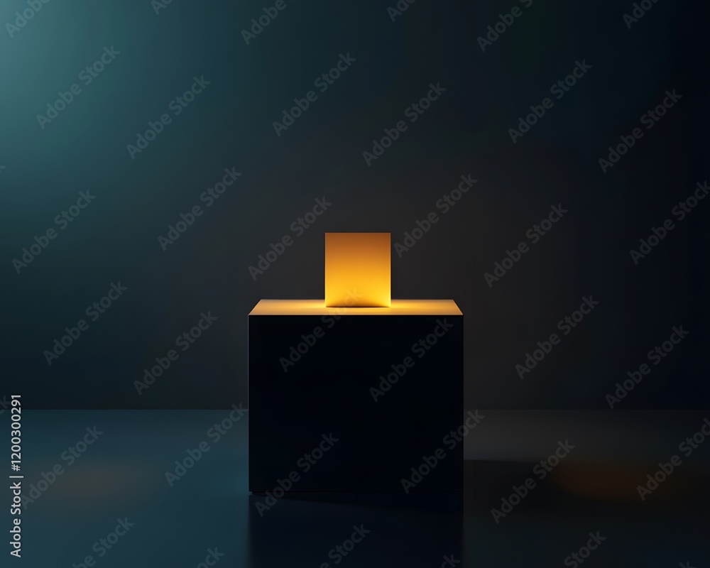 A minimalist geometric design featuring a glowing cube and a block against a dimly lit backdrop, symbolizing creativity and innovation in modern art and design. A minimalist geometric design featuring a glowing cube and a block against a dimly lit backdrop, symbolizing creativity and innovation in modern art and design.
