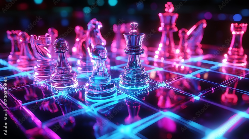 glowing chessboard futuristic design for chess glowing chessboard futuristic design for chess