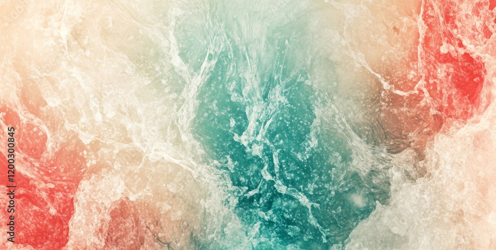 Fototapeta premium A colorful watercolor background featuring shades of green, blue, pink, and yellow, reminiscent of spring or Easter, with an abstract, sunny, bright, bokeh blur design