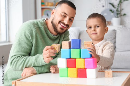 Happy father and his little...