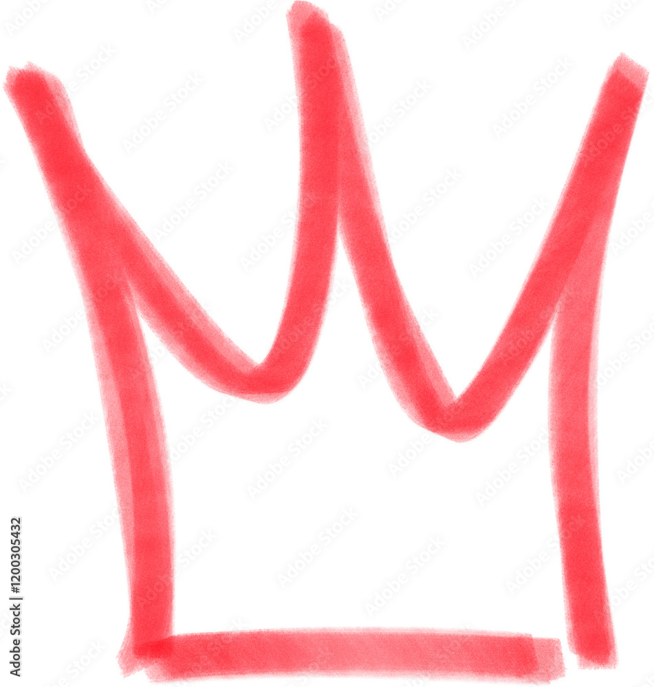 Fototapeta premium hand drawing marker king crown graffiti style element 