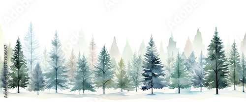 Winter Forest Illustration photo