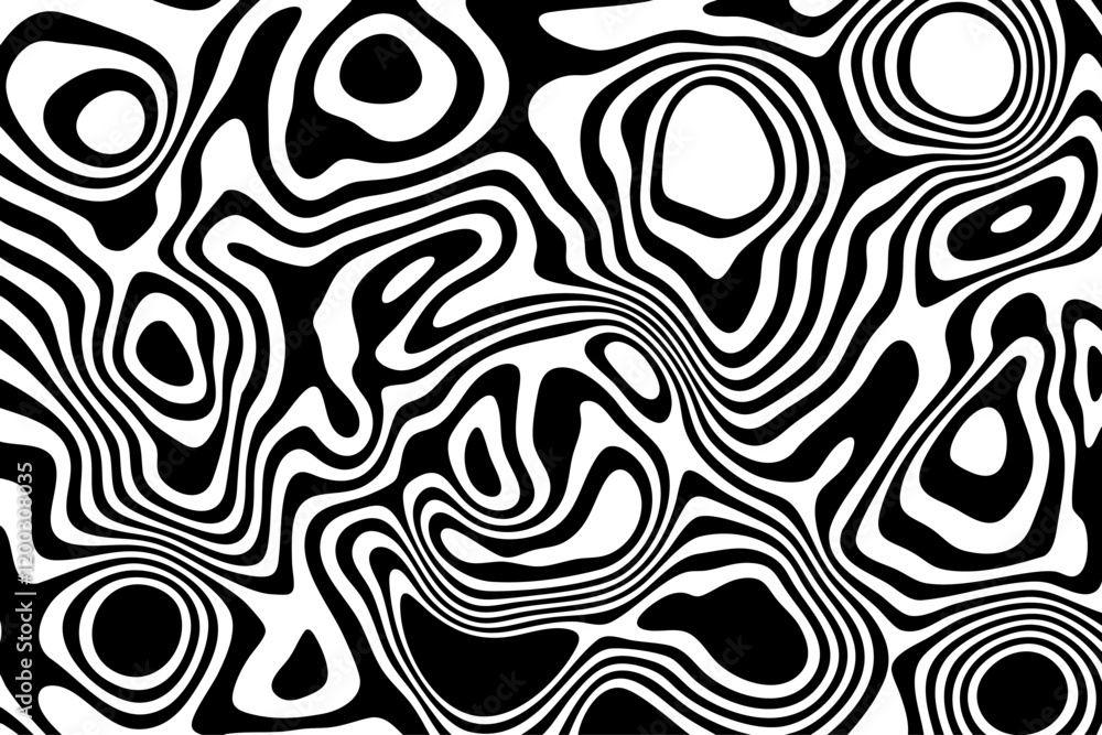 Abstract vector background of waves. 3D optical illusion- line art. Eps 10 Abstract vector background of waves. 3D optical illusion- line art. Eps 10