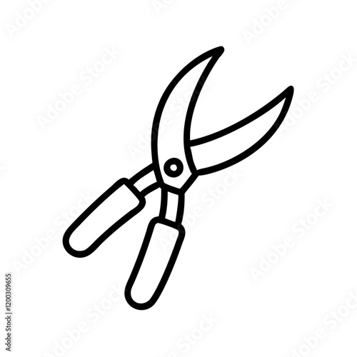 Pruning shears icon for gardening tools