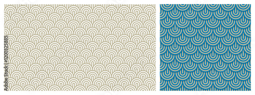 Seamless Pattern, Seamless Background, Colors easily changed and Vector illustration.