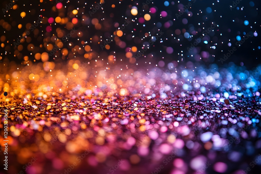 Fototapeta premium Vibrant Bokeh Glitter Background for Festive and Creative Designs