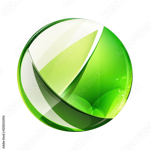 Isolated Abstract Green Circular Design