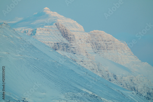 Winter mountain in Iceland