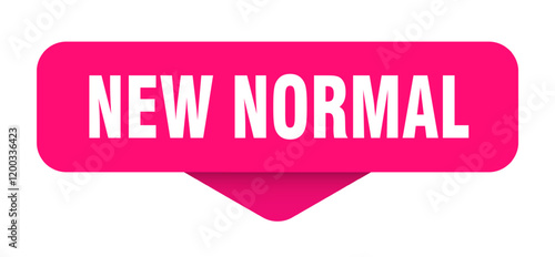 new normal sticker. new normal sign on transparent background