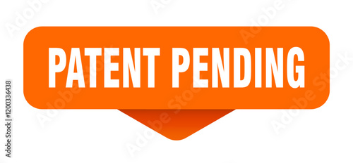 patent pending sticker. patent pending sign on transparent background
