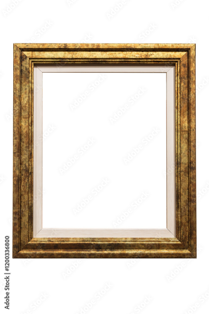 vertical wooden picture or painting frame and white background vertical wooden picture or painting frame and white background
