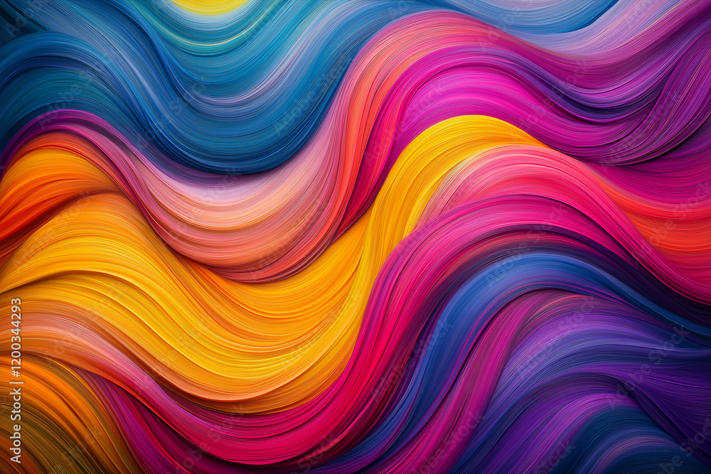 Vibrant Abstract Hair: A Symphony of Color and Flowing Movement, Perfect for Design Projects and Vibrant Abstract Hair: A Symphony of Color and Flowing Movement, Perfect for Design Projects and