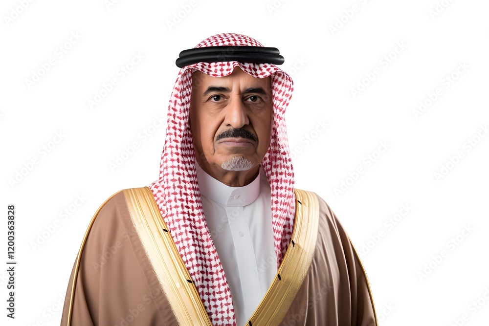 Obraz premium Portrait Of A Saudi Man Wearing A Thawb