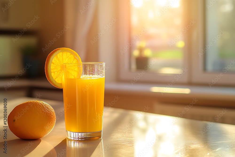 Fresh orange juice kitchen sunrise Fresh orange juice kitchen sunrise