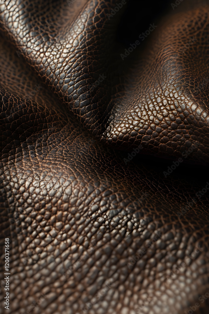 Close-up of High-Quality Textured Dark Brown Leather with Fine Grain Close-up of High-Quality Textured Dark Brown Leather with Fine Grain