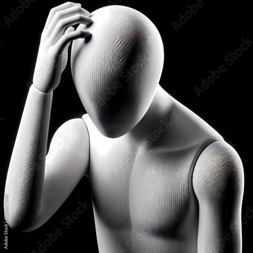 3D character feels frustrated.

