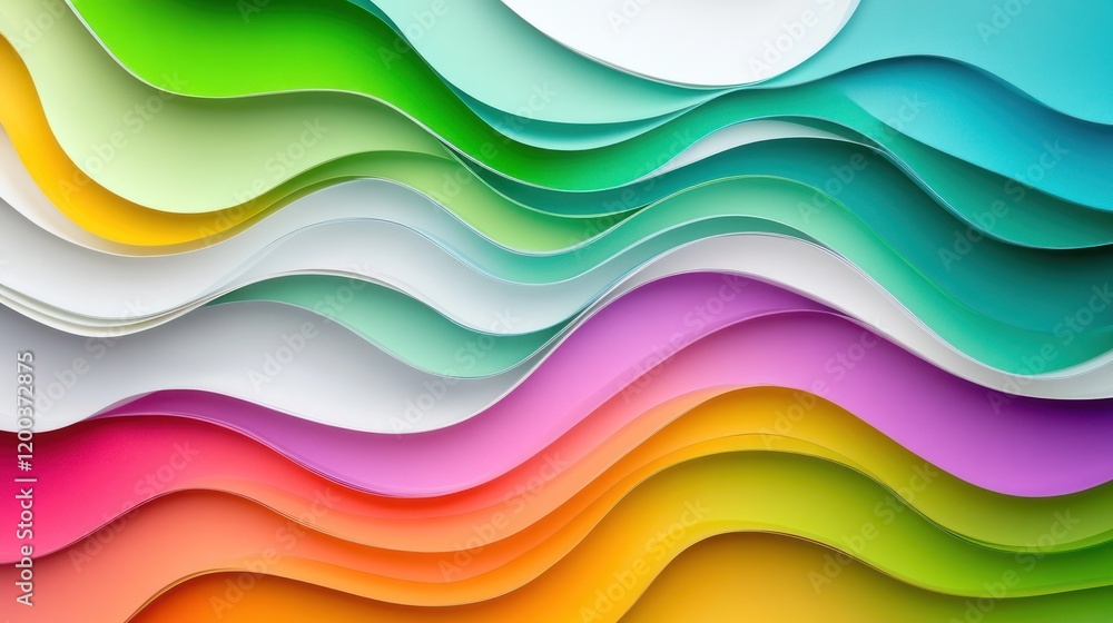 Vibrant Rainbow Wave Abstract Art: A Symphony of Colors Vibrant Rainbow Wave Abstract Art: A Symphony of Colors