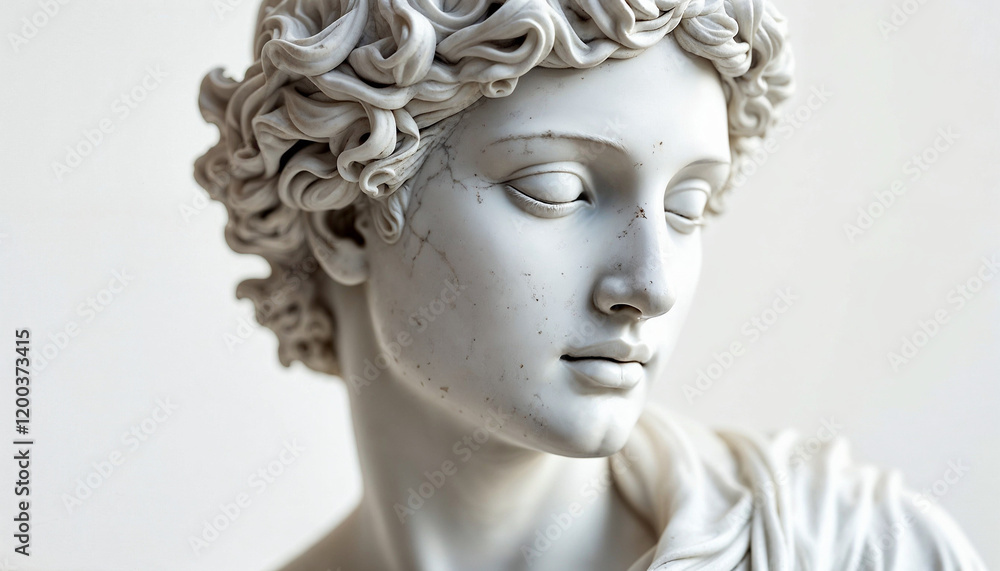 Obraz premium Marble sculpture representing youth and beauty in a historic art collection