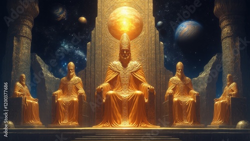 Wallpaper Mural Sumerian gods together in a pantheon meeting Torontodigital.ca