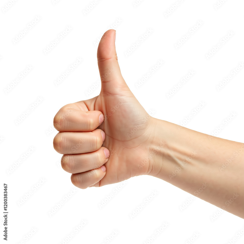 Man showing thumb up on white isolated background Man showing thumb up on white isolated background