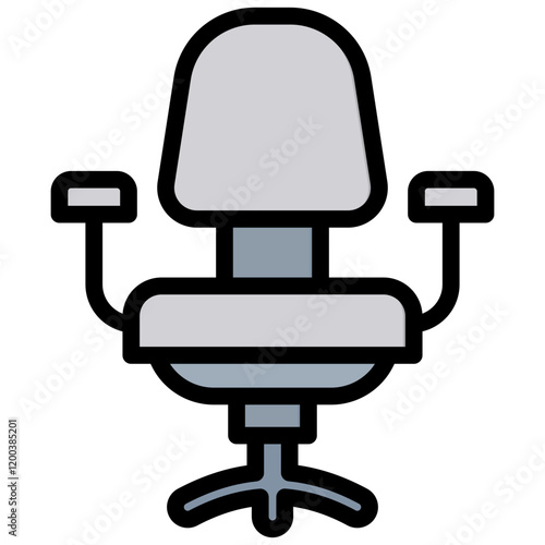 Chair Outline Color Icon