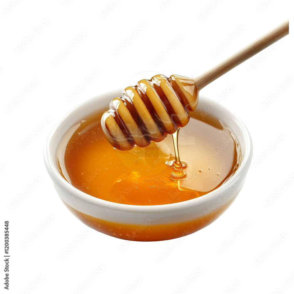 Fresh honey drizzling into a bowl, offering a sweet and natural indulgence for healthy recipes or snacks, Fresh honey purring in a bowl on a transparent background Fresh honey drizzling into a bowl, offering a sweet and natural indulgence for healthy recipes or snacks, Fresh honey purring in a bowl on a transparent background
