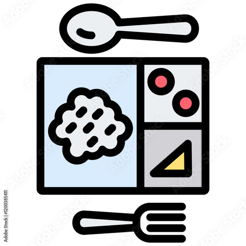 Lunch Outline Color Icon