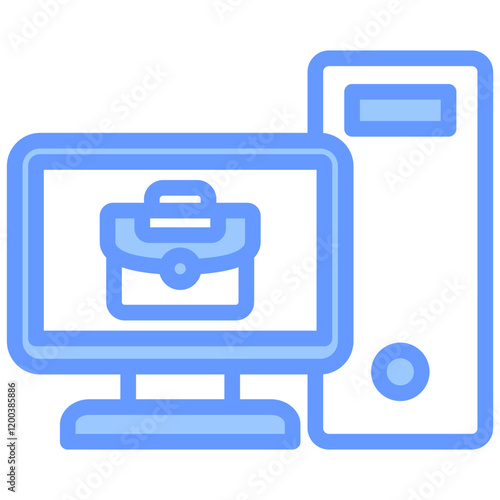 Workstation Blue Icon