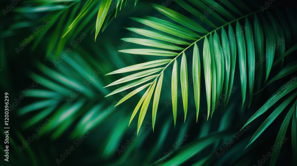 Lush Green Palm Fronds: A Tropical Paradise Lush Green Palm Fronds: A Tropical Paradise