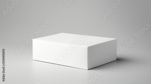 Wallpaper Mural Boîte blanche en carton posé sur un fond neutre. Mock-up pour marque, entreprise. Objet, colis, emballage. Commerce, entrepôt. Pour conception et création graphique. Torontodigital.ca