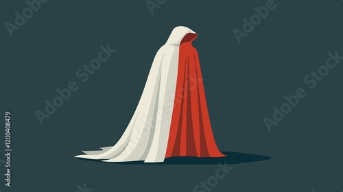 Modern Cloak Icon in Flat Vector Design for Isolated Illustration photo