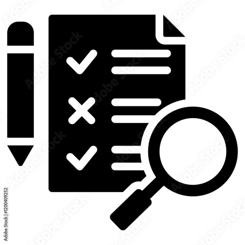 Assessment Glyph Icon