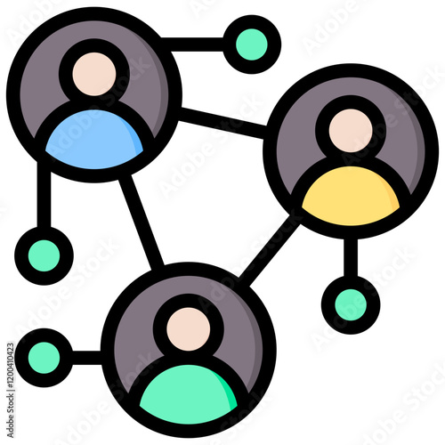 Stakeholder Outline Color Icon