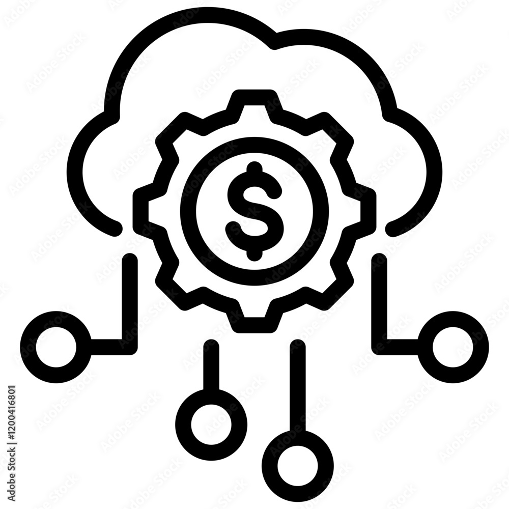 Business Intelligence Outline Icon Business Intelligence Outline Icon