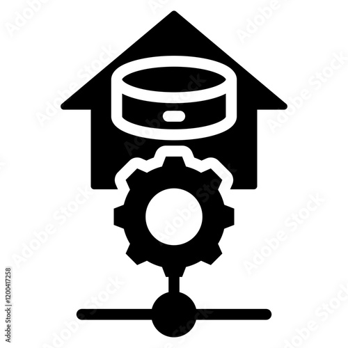 Data Warehouse Glyph Icon photo