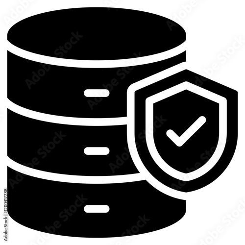 Data Integrity Glyph Icon