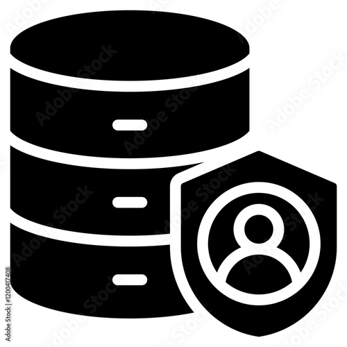 Data Privacy Glyph Icon