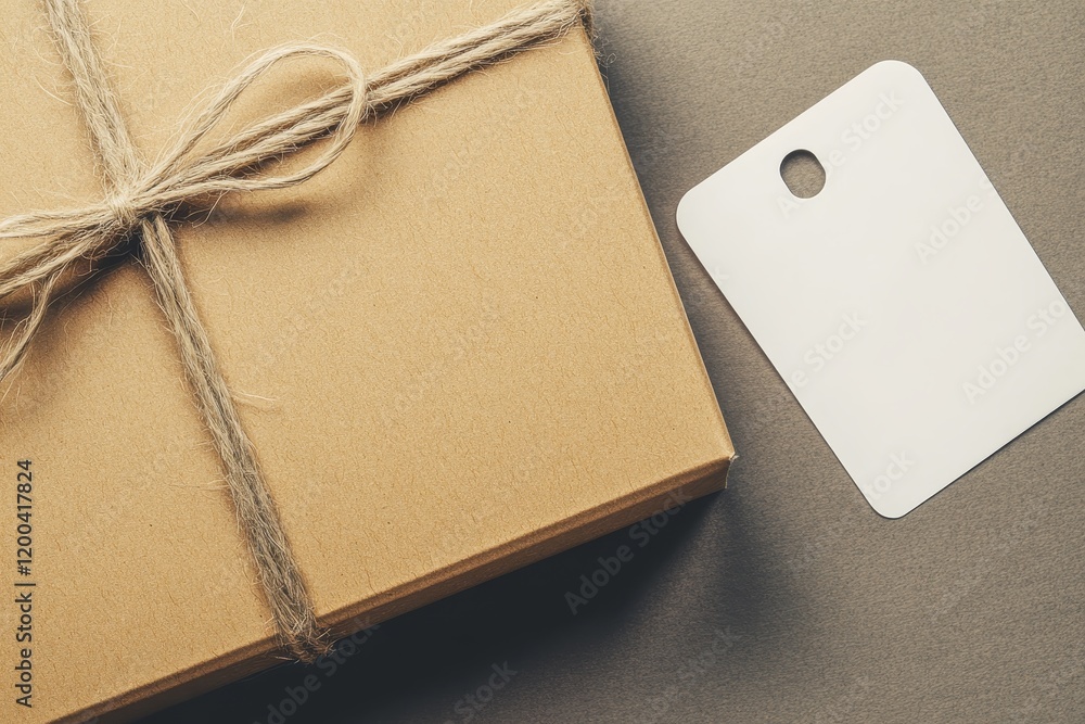 Fototapeta premium Light brown cardboard boxes with detailed costumes for delivery to those