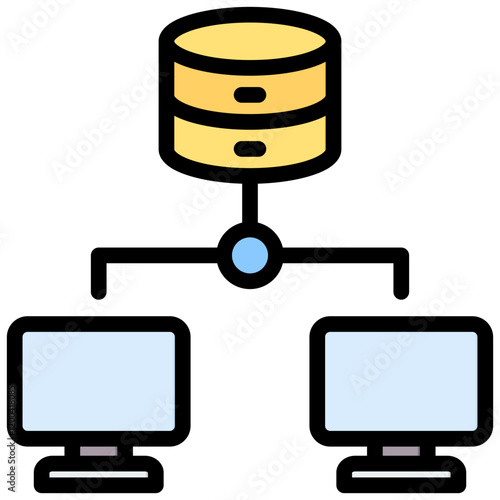 Dataset Outline Color Icon