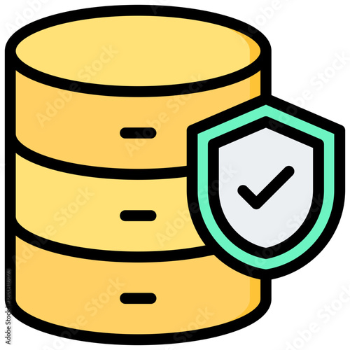 Data Integrity Outline Color Icon