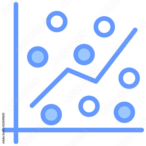 Regression Blue Icon